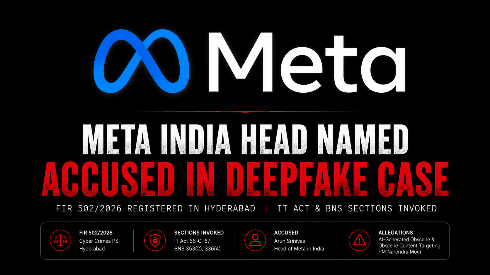 BREAKING GLOBAL : India Files Criminal FIR Against Meta Over Viral Deepfake of PM Modi
