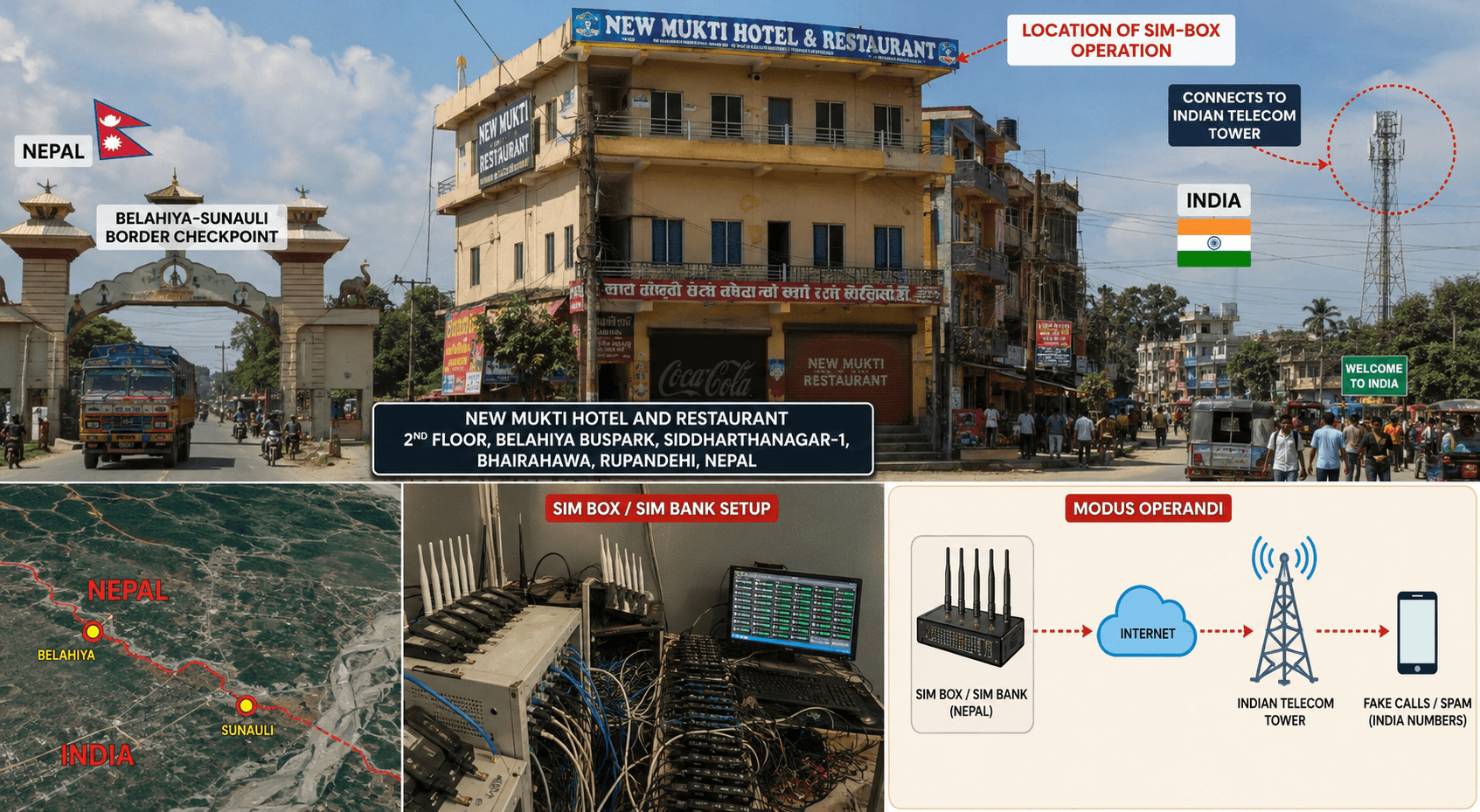 SIM Box in Nepal used Indian mobile towers for conducting scams - Nepal Police identifies Chinese Links