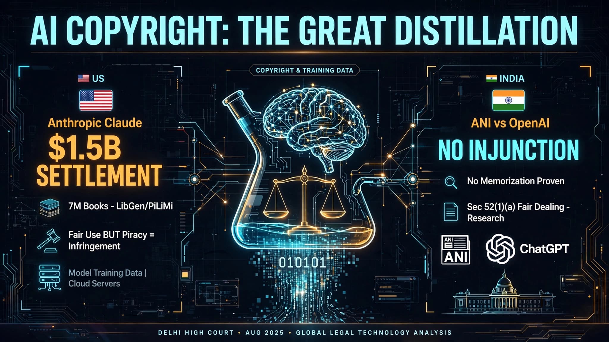 AI Copyright Showdown 2026: Why Anthropic Paid $1.5B in the US While OpenAI Won in India