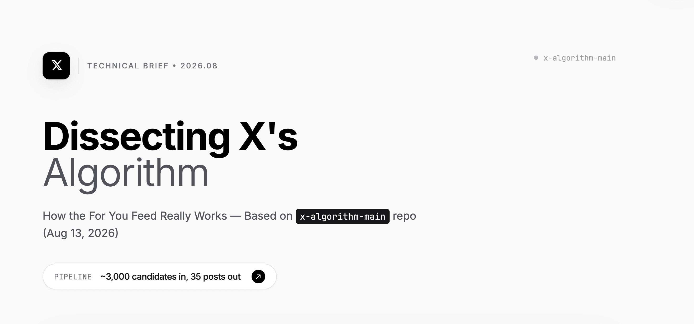 Disecting X's Algorithm - A Like Is Worth 0.5. A Report Is Worth Minus 234.